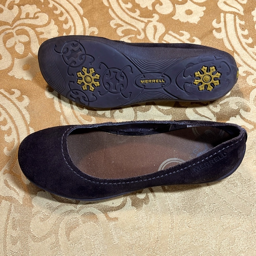 Merrell Espresso Leather Slip On Mary Jane Shoe Performance Footwear Women’s 6.5